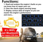 WiFi OBD2 ELM327 Adapter Scanner Code Reader ELM 327 Diagnostic Scan Tool OBD 2 Connector for Android iPhone to Clear Car Engine Fault Code Lamp for 12V Fuel and Diesel Vehicles - Image 4