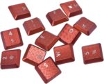 BestParts 13 Keys Texture Tactility Backlit Keycaps Replacement for Logitech G813/G815/G913/G915 TKL RGB Mechanical Gaming Keyboard (4 Colors QWERASDF + Number Keys) (Red) - Image 3