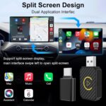 Mini Android Auto and Wireless CarPlay Adapter Convert Factory Wired to Wireless Dongle, USB CarPlay Wireless Stick AA Adapter for iOS 12+/Android No Delay - Image 5
