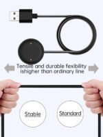 Charging Cable for Amazfit Bip 6 Smart Watch,WUNIAK Magnetic Charging Base&USB Flexible Cable Set for Amazfit Bip 6 Smartwatch,1 Set - Image 5