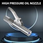 1 PC Car Grease Gun Coupler, High-Pressure Double Handle Grease Nozzle Locking Pliers Grease Nozzle, Manual Pneumatic Gear Self-Locking Universal, Compatible with 1/8" NPT Connector (Silver) - Image 4