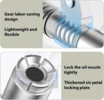 1 PC Car Grease Gun Coupler, High-Pressure Double Handle Grease Nozzle Locking Pliers Grease Nozzle, Manual Pneumatic Gear Self-Locking Universal, Compatible with 1/8" NPT Connector (Silver) - Image 6