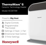 Honeywell ThermaWave 6 Ceramic Technology Space Heater, White – Ceramic Heater with Programmable Thermostat - Image 3