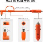 12V/24V Car Charging Cable Compatible with Jackery BLUETTI Anker Portable Power Station 14AWG 15A Heavy Duty Car Charger Cord with Cigarette Lighter Accessories (10 Feet) - Image 3