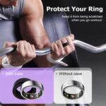 TiMOVO 6Pack Ring Case Compatible with Oura Ring Gen 4/Gen 3/Galaxy Ring/Ring AIR/RingConn, Anti-Scratch Elastic Silicone Oura Ring Cover for Women Men, Size S Black/Gray/Purple - Image 6