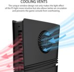 DOBEWINGDELOU Faceplate for PS5 Pro Digital Edition with Cooling Vent and Dust Filter, Face Plate Console Accessories Cover ABS Dustproof Replacement Side Shell Case Black - Image 4