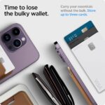 Spigen Magnetic Wallet Card Holder (MagFit) Designed for MagSafe Compatible with iPhone 16/15/14/13/12 Models - PU Brown (3-Cards) - Image 4