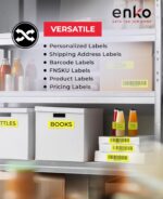 enKo [6 Rolls, 2100 Labels] Address, Shipping & Barcode Labels 30252 - Yellow (1-1/8" x 3-1/2") Compatible for Dymo LabelWriter & Rollo Printer - Image 6