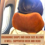 Travel Pillow - 100% Memory Foam - Travel Pillows for Airplane - Neck Pillow Airplane and Car Use - Memory Foam Travel Neck Pillow - Travel Essentials for Women and Men (Orange) - Image 5