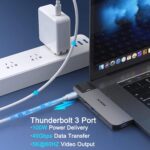 MOKiN USB C Multiport Adapter Hub Mac Dongle for MacBook Pro/Air with 4K HDMI Port, Gigabit ethernet, 2 USB, TF/SD Card Reader, USB-C 100W PD and Thunderbolt 3 - Image 4