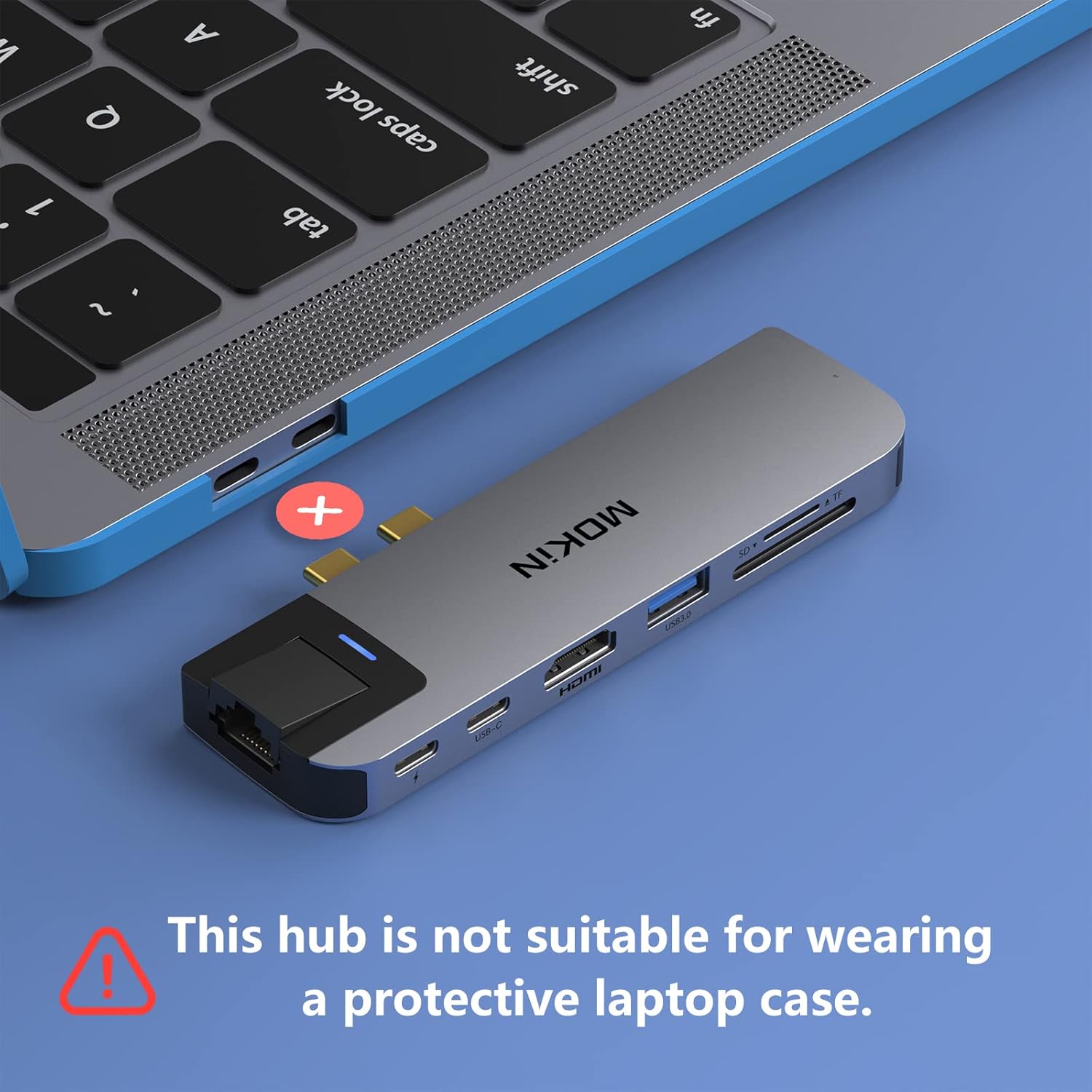MOKiN USB C Multiport Adapter Hub Mac Dongle for MacBook Pro/Air with 4K HDMI Port, Gigabit ethernet, 2 USB, TF/SD Card Reader, USB-C 100W PD and Thunderbolt 3 - Image 7