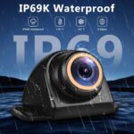 Backup Camera, 1080 FHD Back Up Camera for Cars,360° Rotatable Reverse Camera 170° Wide View Angle Rear View Mirror Camera with Night Vision, IP69 Waterproof, 2 Back Covers - Image 3