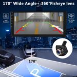 Backup Camera, 1080 FHD Back Up Camera for Cars,360° Rotatable Reverse Camera 170° Wide View Angle Rear View Mirror Camera with Night Vision, IP69 Waterproof, 2 Back Covers - Image 4