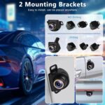 Backup Camera, 1080 FHD Back Up Camera for Cars,360° Rotatable Reverse Camera 170° Wide View Angle Rear View Mirror Camera with Night Vision, IP69 Waterproof, 2 Back Covers - Image 6