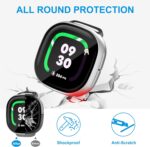 8 Pack Case for Fitbit Google Ace LTE with Tempered Glass Screen Protector, Shockproof Hard PC Bumper, Scratch Resistant Full Protective Cover Compatible with Fitbit Ace LTE Smartwatch - Image 5