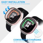 8 Pack Case for Fitbit Google Ace LTE with Tempered Glass Screen Protector, Shockproof Hard PC Bumper, Scratch Resistant Full Protective Cover Compatible with Fitbit Ace LTE Smartwatch - Image 6