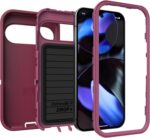 OtterBox Google Pixel 9 & Pixel 9 Pro (Only) - Defender Series Case - Case Only - Rugged & Durable - with Port Protection - Microbial Defense Protection - Non-Retail Packaging (Foxberry Pink) - Image 4