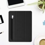 BoxWave Stylus Pouch Compatible with Google Nest Hub Max Smart Display - Stylus PortaPouch, Pen Stylii Holder Carrier Portable Self-Adhesive - Jet Black - Image 7