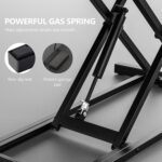 FITUEYES Height Adjustable Standing Desk 32” Wide Sit to Stand Converter Stand Up Desk Tabletop Workstation for Dual Monitor Riser FSD308001WB - Image 5