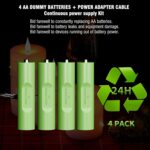 AC-Powered AA Battery Adapter (Replaces 4 AA Only) Compatible with August Smart Lock/Paramed Blood Pressure Monitor/Vikeri Trail Camera/ULTRALOQ Smart Lock/Panasonic Radio & More 6V1A Device - Image 9