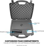 CASEMATIX Portable Printer Carry Case Compatible with HP Officejet 250 Wireless Mobile Printer, Ink Cartridges and Power Cable - Image 3