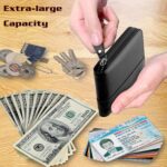 Admetus Men's Genuine Leather Short Zip-around Bifold Wallet - Image 4