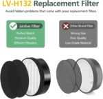 LV-H132 Replacement Filter Compatible with LEVOIT LV-H132 Air Purifier, Pre Filters, H13 True HEPA Filter, Activated Carbon Filter, Part # LV-H132-RF, 2 Pack - Image 5