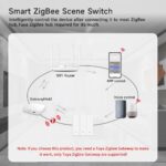 ZigBee3.0 Smart Switch 3 Gang Wireless Scene Switch, ZigBee Smart Light Switch Need Zigbee Hub Work with Tuya Smart Life APP Smart Button Scene Remote for Tuya Smart Home Devices (3 Gang) - Image 3