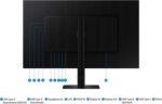 SAMSUNG 32" ViewFinity S6 (S60UD) Series QHD High Resolution Computer Monitor, 100Hz, HDR10, USB-C, Built-In LAN Port, Daisy Chain Support, Easy Setup, Height Adjustable Stand, LS32D606UANXGO, 2024 - Image 6