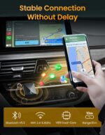 Wireless CarPlay Adapter for 2018, 2024 Ford F 150, Chevy Silverado, RAM 5.2GHz WiFi 6, Active Cooling, 2s Auto Connect Dual iOS, Android CarPlay Dongle, Plug & Play No Lag - Image 3