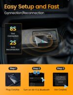Wireless CarPlay Adapter for 2018, 2024 Ford F 150, Chevy Silverado, RAM 5.2GHz WiFi 6, Active Cooling, 2s Auto Connect Dual iOS, Android CarPlay Dongle, Plug & Play No Lag - Image 4