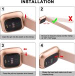 3 Pack Bands Compatible with Fitbit Versa 2 Bands, Classic Soft Replacement Wristbands for Fitbit Versa 2 Smart Watch Women Men - Image 4
