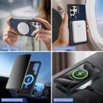 Compatible with Magsafe 2 in 1 Detachable Galaxy S25 Ultra Wallet Case with Card Holder,Women Men Magnetic PU Leather RFID Blocking Flip Kickstand Credit Slots for Galaxy S25 Ultra,Blue - Image 3