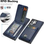 Compatible with Magsafe 2 in 1 Detachable Galaxy S25 Ultra Wallet Case with Card Holder,Women Men Magnetic PU Leather RFID Blocking Flip Kickstand Credit Slots for Galaxy S25 Ultra,Blue - Image 4
