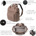 Baggallini Securtex Anti-Theft Windsor Backpack for Travel, Work & Collage, RFID & Locking Zipper, Up to 16" Laptop - Image 4