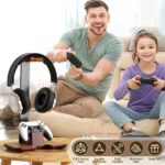 Controller Stand Wood Headphone Stand for Desk Gaming Desk Accessories Controller Holder for PC Earphone Accessories Headset Holder - Image 4