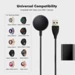Watch Charging Adapter Compatible for Samsung Galaxy Watch 6/7/Ultra, 6 Classic, 5/5 Pro/4/4 Classic/3/Active 2/Active 1, Magnetic Wall Fast Charger & Cable, Magnetic Wireless Charging Cable 3.3FT - Image 5
