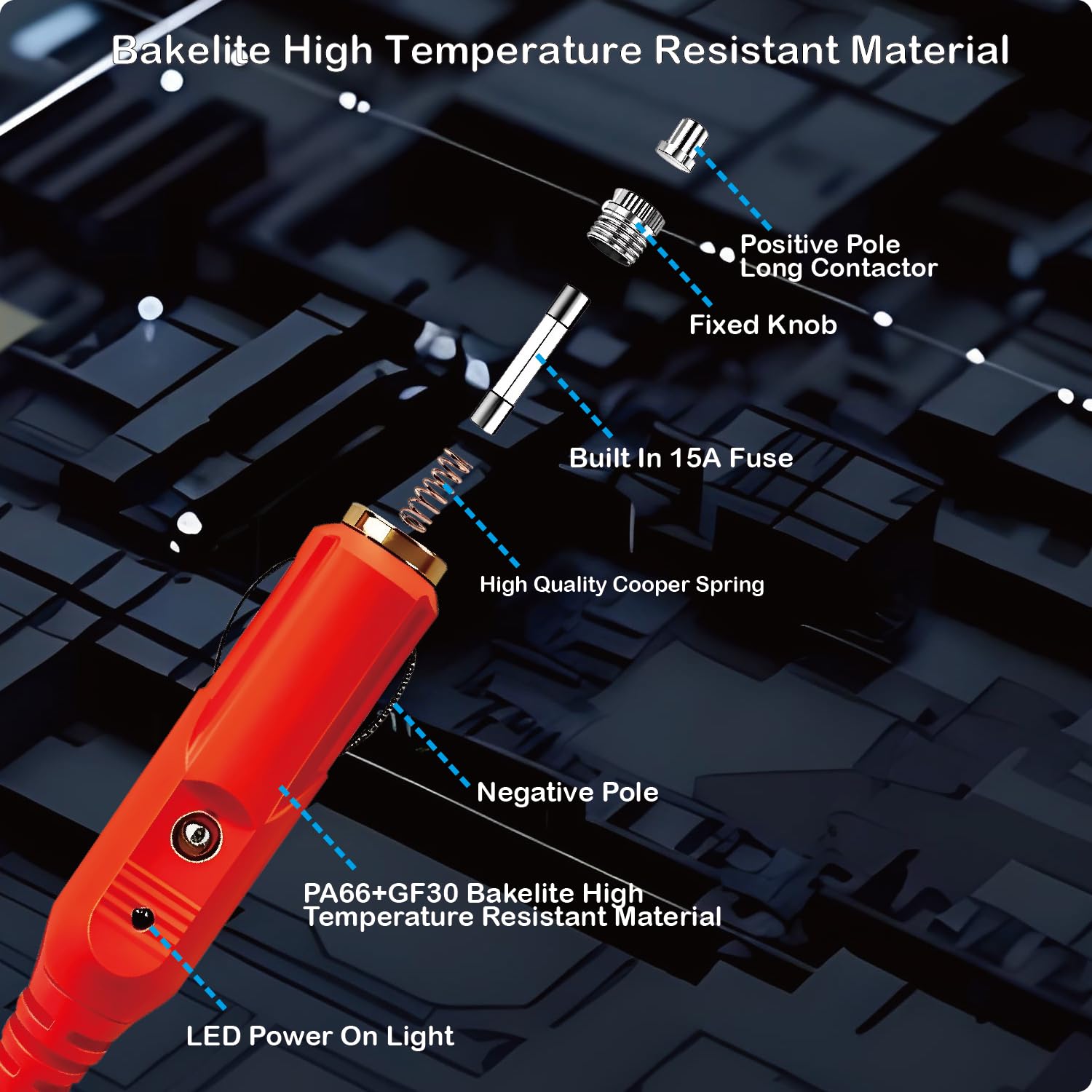 [UL Listed] 8.2ft (2.5m) 12V Car Battery Charging Cable Compatible with Jackery/DJI/BLUETTI/Anker/ECOFLOW Portable Power Station. - Image 3