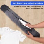 Travel Pillow Stuffable with Clothes, 7.3x31.5in Soft Plush Extra Luggage Airplane Fillable Storage Bag Transformable Neck Body Case Cover, Only Travel Pillowcase, No Filler (Gray) - Image 3