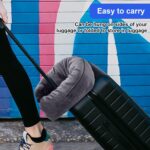 Travel Pillow Stuffable with Clothes, 7.3x31.5in Soft Plush Extra Luggage Airplane Fillable Storage Bag Transformable Neck Body Case Cover, Only Travel Pillowcase, No Filler (Gray) - Image 4