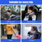 Travel Pillow Stuffable with Clothes, 7.3x31.5in Soft Plush Extra Luggage Airplane Fillable Storage Bag Transformable Neck Body Case Cover, Only Travel Pillowcase, No Filler (Gray) - Image 7