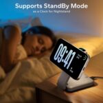 3 in 1 Foldable Wireless Charging Station for MagSafe, Travel Magnetic Charger Stand for iPhone 16 15 14 13 Pro Max, Nightstand Charging Dock with Night Light for Apple Watch/AirPods (Gray) - Image 5