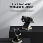 3 in 1 Fast Charging Station for iPhone 16 Pro Max/15/14/13/12,Portable Wireless Magnetic Phone Charger for Watch Earbuds,UsbC Headphone Stand Power Bank Mount Multiple Devices - Image 3