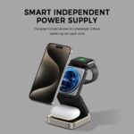 3 in 1 Fast Charging Station for iPhone 16 Pro Max/15/14/13/12,Portable Wireless Magnetic Phone Charger for Watch Earbuds,UsbC Headphone Stand Power Bank Mount Multiple Devices - Image 5