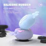 PlayVital Cute Universal Illuminated LED Thumbstick Grips for ps5, for ps4, Joystick Caps for Xbox Series X/S, for Xbox One, Switch Pro Controllers, Joystick Protection - Jellyfish Purple & Blue - Image 3
