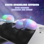 PlayVital Cute Universal Illuminated LED Thumbstick Grips for ps5, for ps4, Joystick Caps for Xbox Series X/S, for Xbox One, Switch Pro Controllers, Joystick Protection - Jellyfish Purple & Blue - Image 5