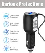 Dash Cam Cable - USB3.0 Mini Plug, 11.5Ft Car Dashcam Power Adapter, Dash Cam Power Cord, Dash Cam Charger Power Lead for GPS Navigation, Sat Nav, DVR, Digital Camera - Image 4