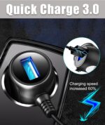 Dash Cam Cable - USB3.0 Mini Plug, 11.5Ft Car Dashcam Power Adapter, Dash Cam Power Cord, Dash Cam Charger Power Lead for GPS Navigation, Sat Nav, DVR, Digital Camera - Image 7