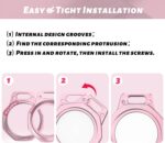 Aluminum Alloy Keychain Case for Apple AirTag Tracker-AirTag Holder Case (Pink) - Image 3