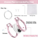 Aluminum Alloy Keychain Case for Apple AirTag Tracker-AirTag Holder Case (Pink) - Image 4